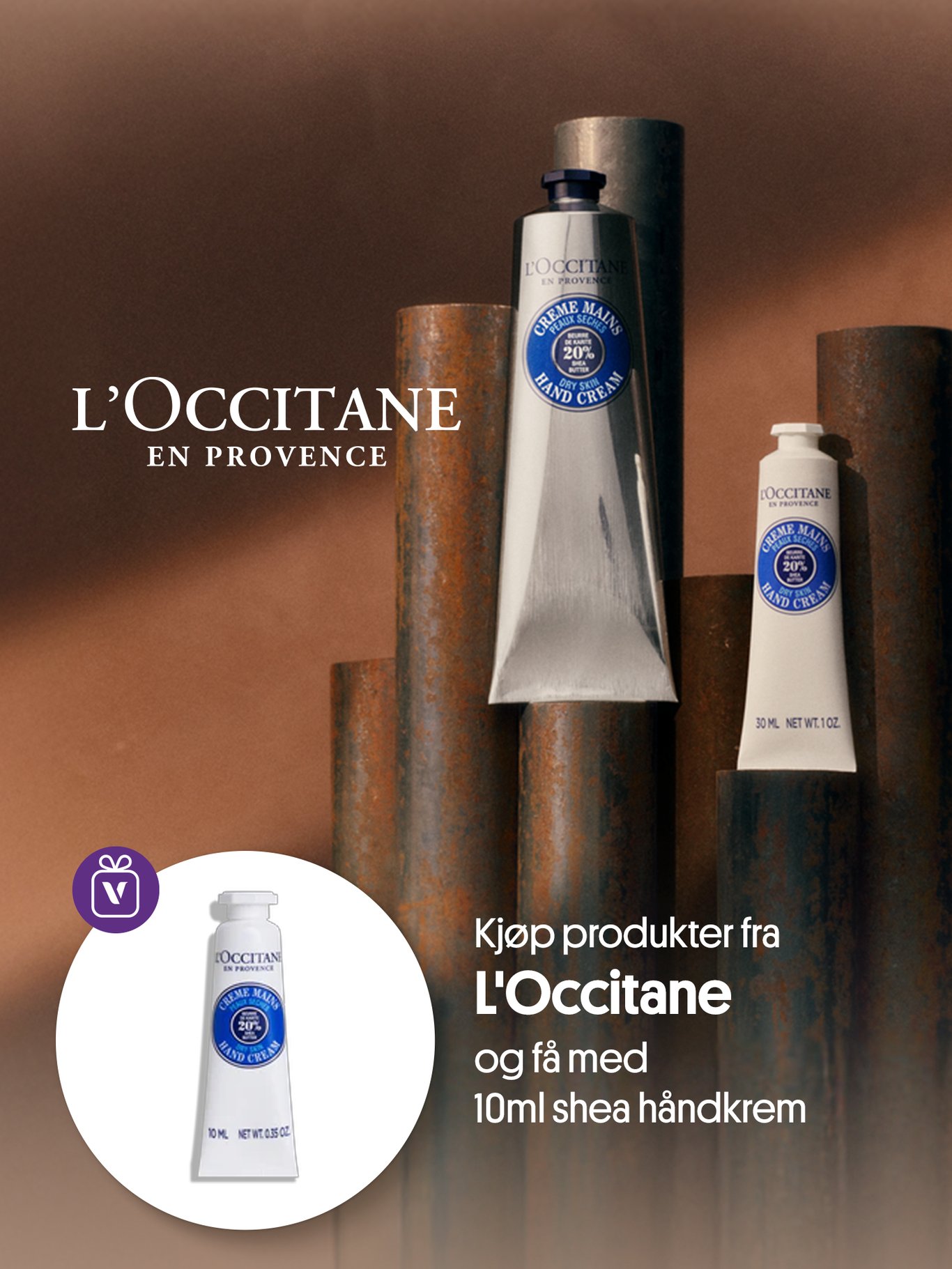 L'occitane. Kjøp produkter fra L'Occitane og få med 10ml håndkrem.