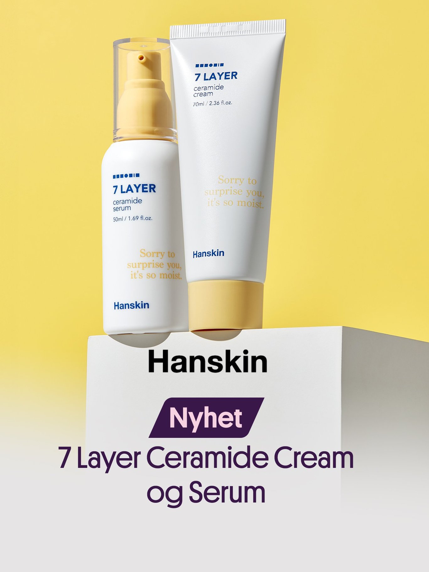 Nyhet! 7 layer ceramide cream og serum fra Hanskin