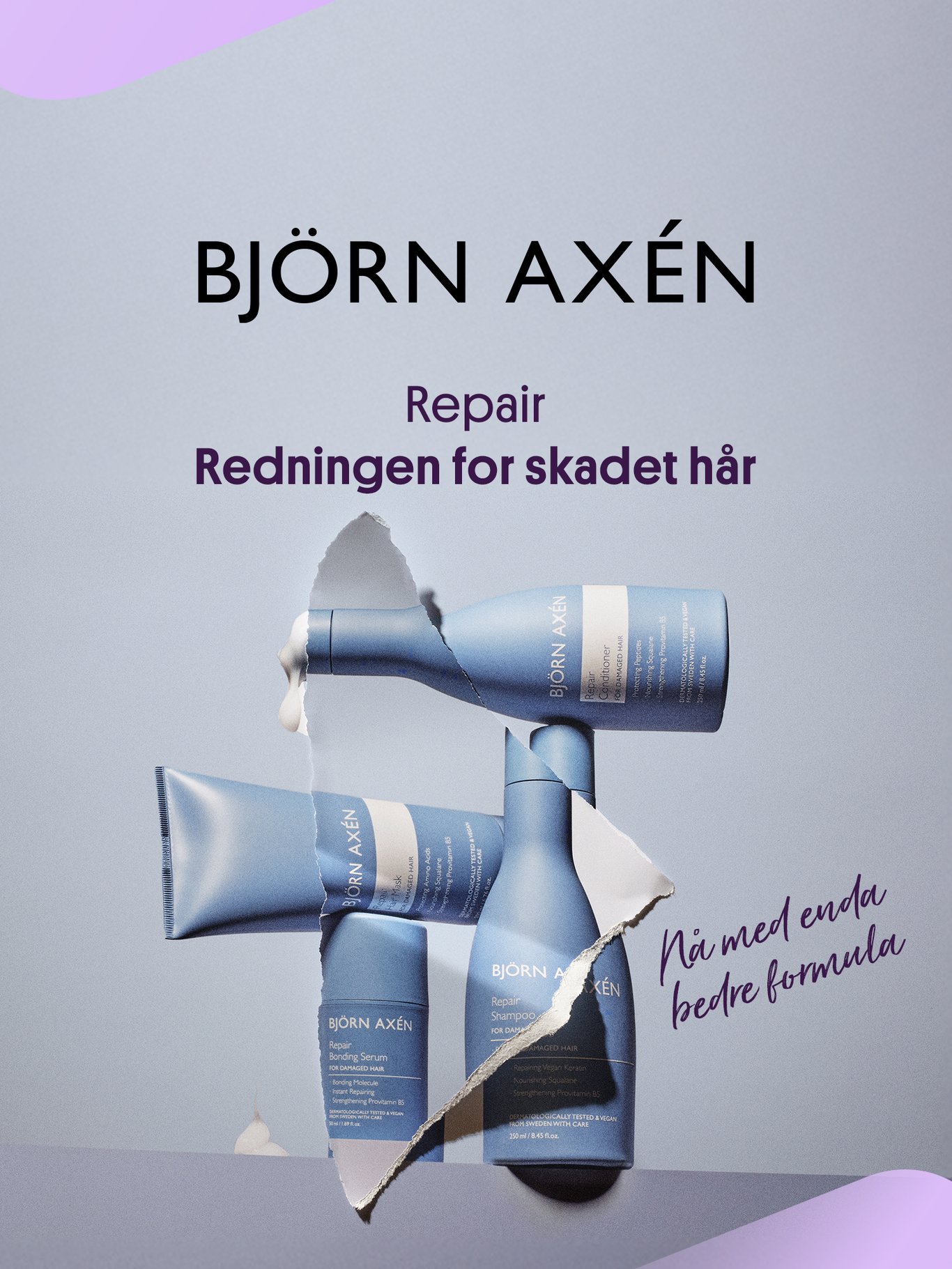 Björn Axen Repair - redningen for skaper hår. Nå med enda bedre formula