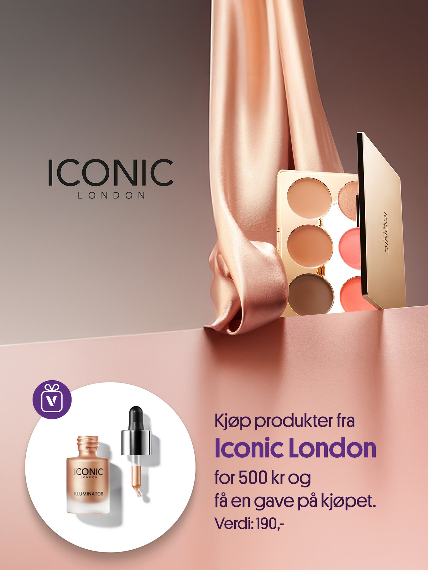 Kjøp produkter fra Iconic London for 500,- og få en gave på kjøpet. Verdi 190,-