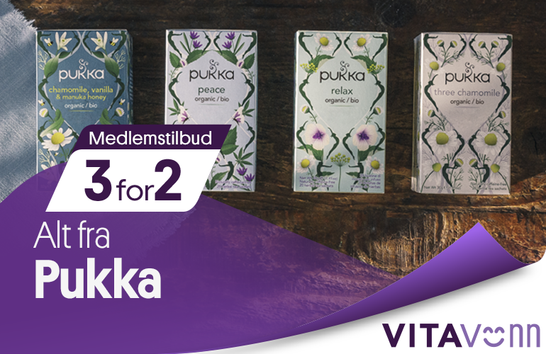 Medlemstilbud! Alt fra Pukka 3 for 2 