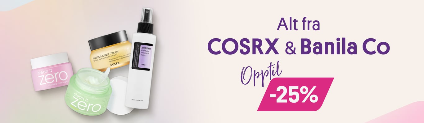 Alt fra COSRX og Banila CO opptil -25%