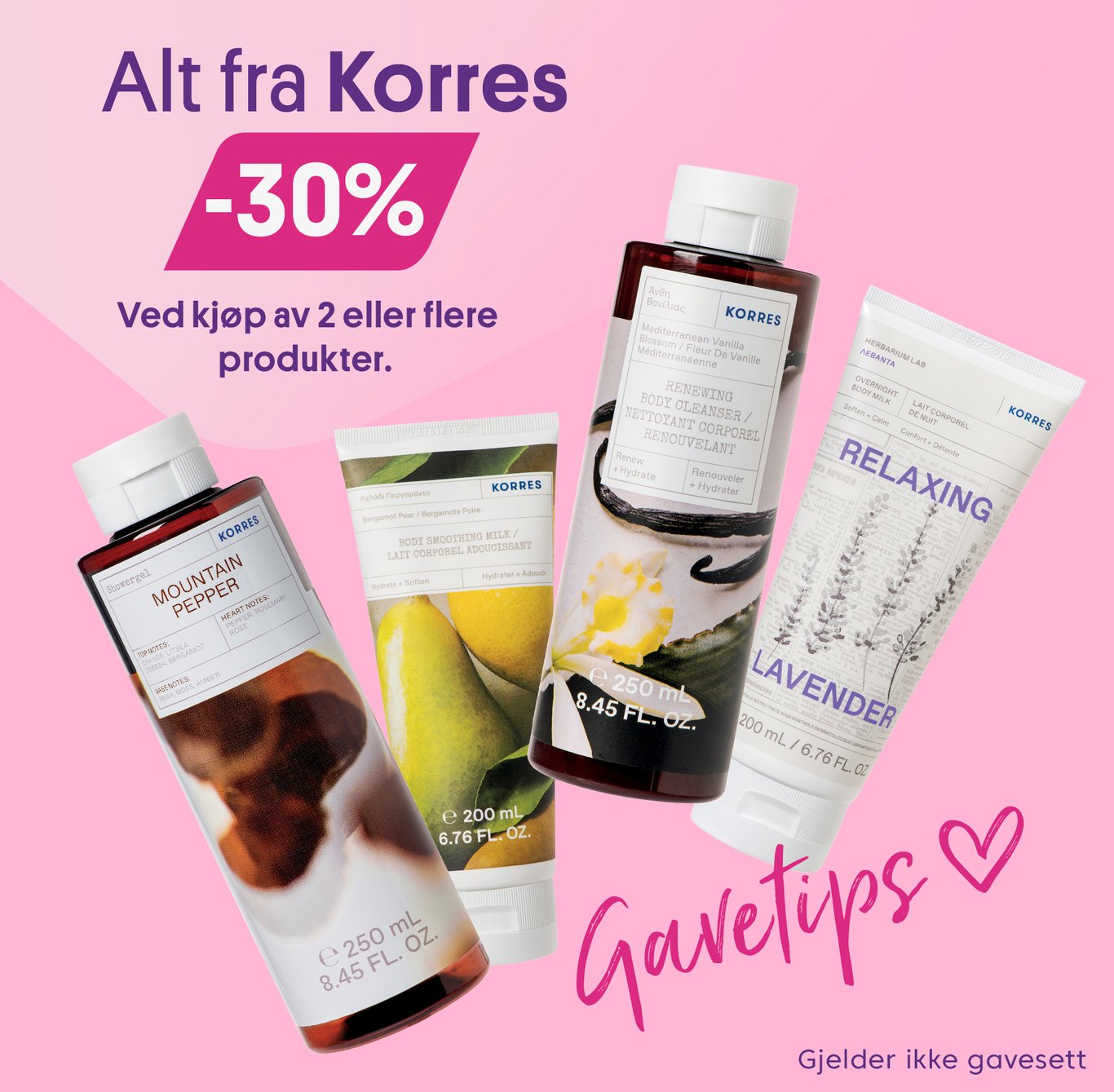 Alt fra Korres -30% ved kjøp av 2 eller flere produkter