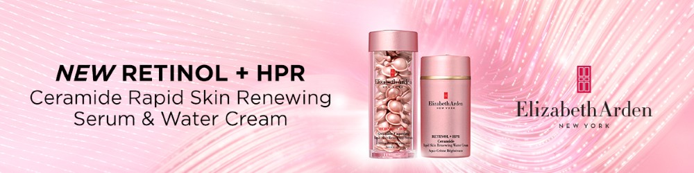 Nyhets fra Elizabeth Arden New Retinol + HPR Ceraminde Rapid Skin Renewing Serum & Water Cream