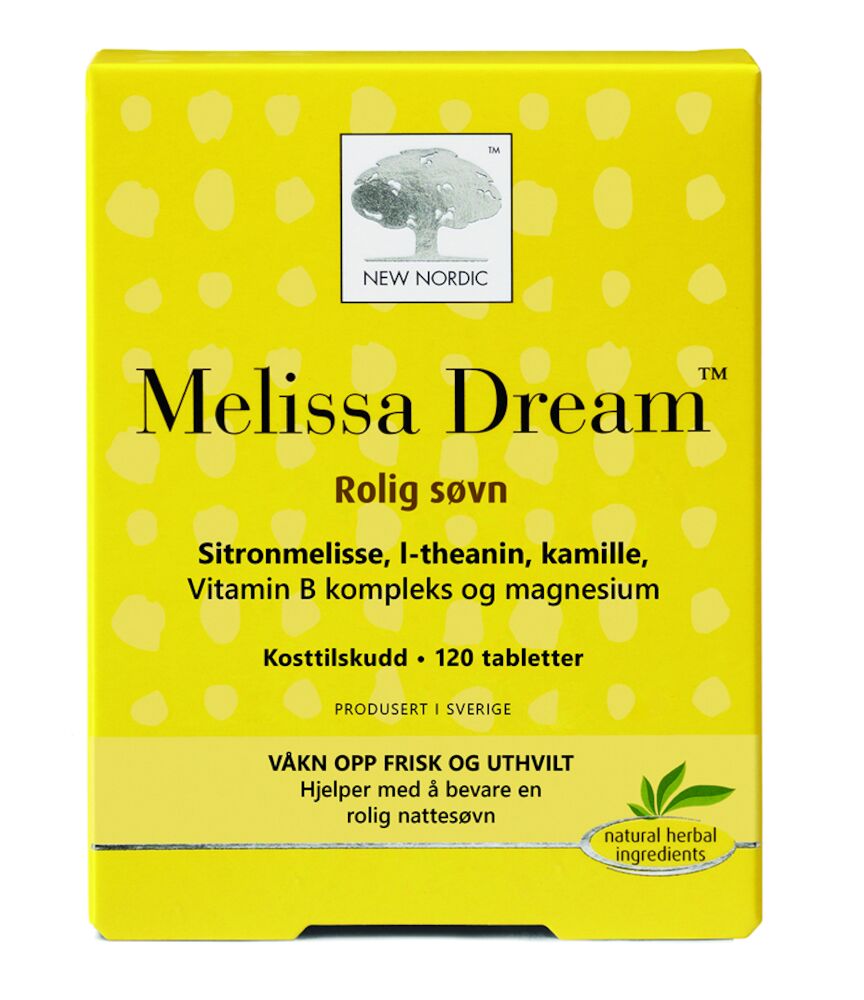 New Nordic Melissa Dream 120 Tabletter Vita No