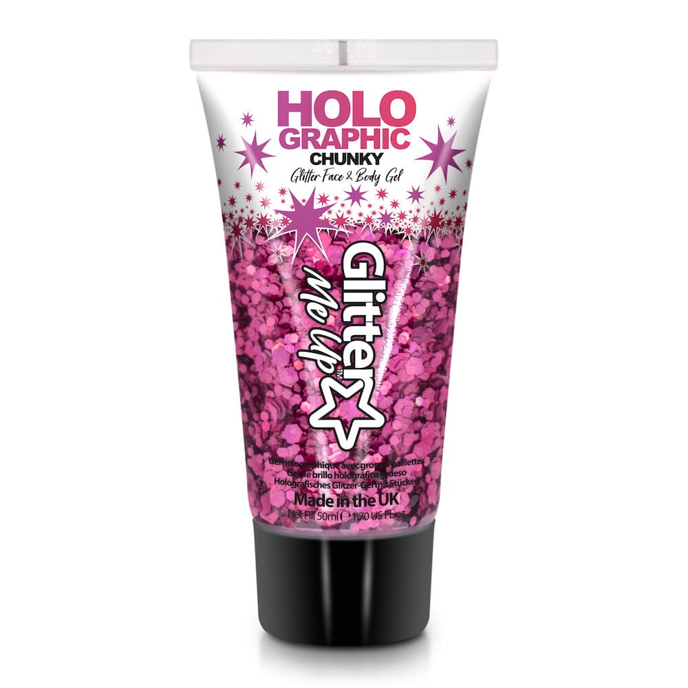 Glitter Me Up Holographic Face And Body Glitter Gel Princess Pink Vita No